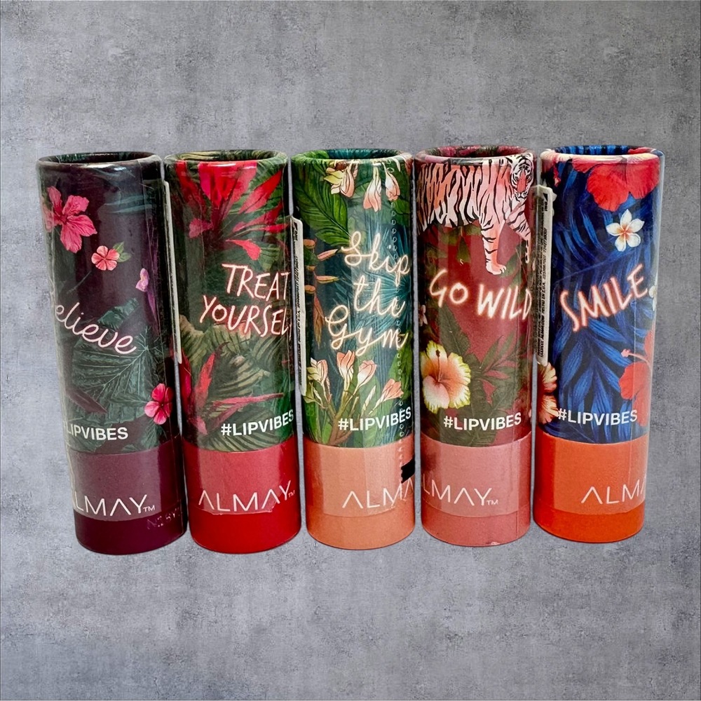 Almay‎ Lip Vibes Lipstick Set 5pc New Matte Cream Bundle